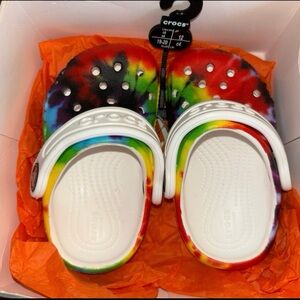 Tie-dye Crocs
